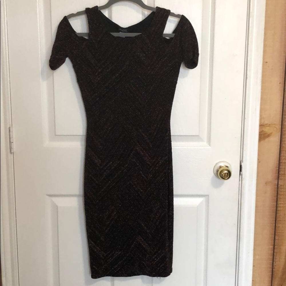 Black and gold Night out tight dress